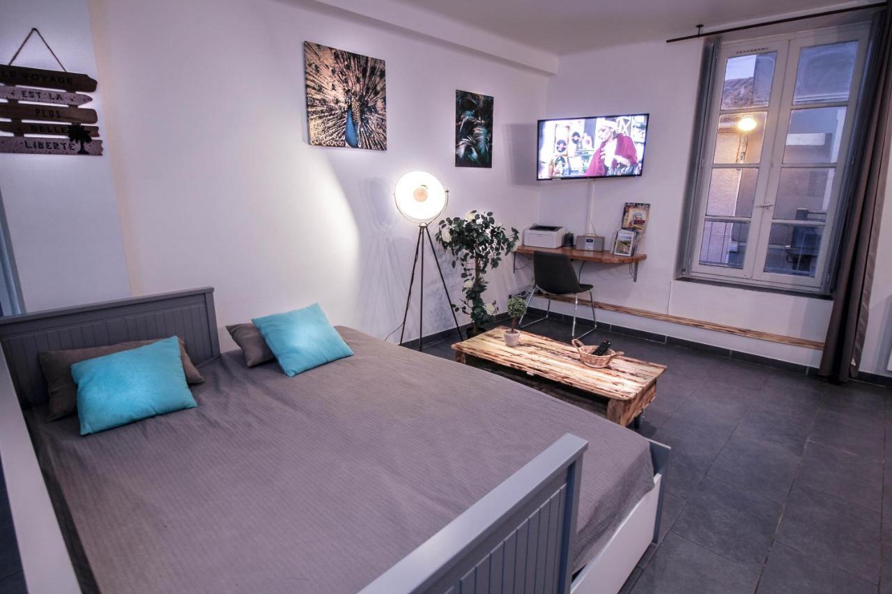 Appartement calme et spacieux, Cité et ville à pied, WIFI, 2 chambres, 3 lits Carcasona Exterior foto